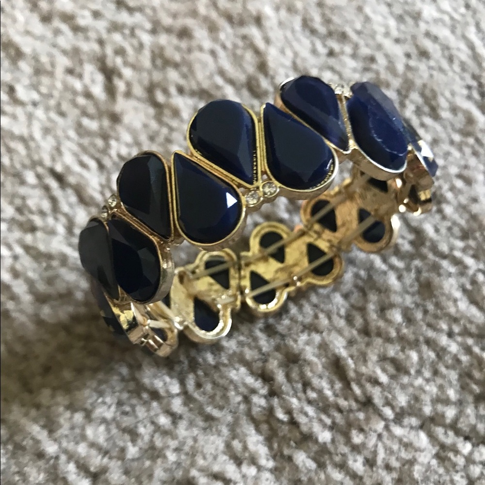 Francesca’s navy and gold bracelet